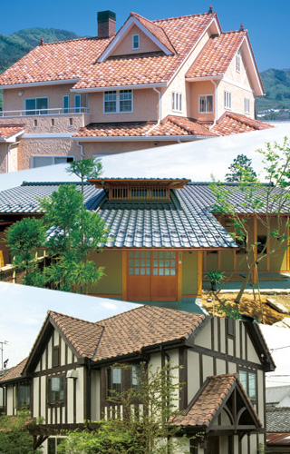 Sanshu Kawara.Japanese roof tile.